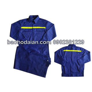 Quần áo công nhân phối phản quang vải kaki Nam Định DN08PQ