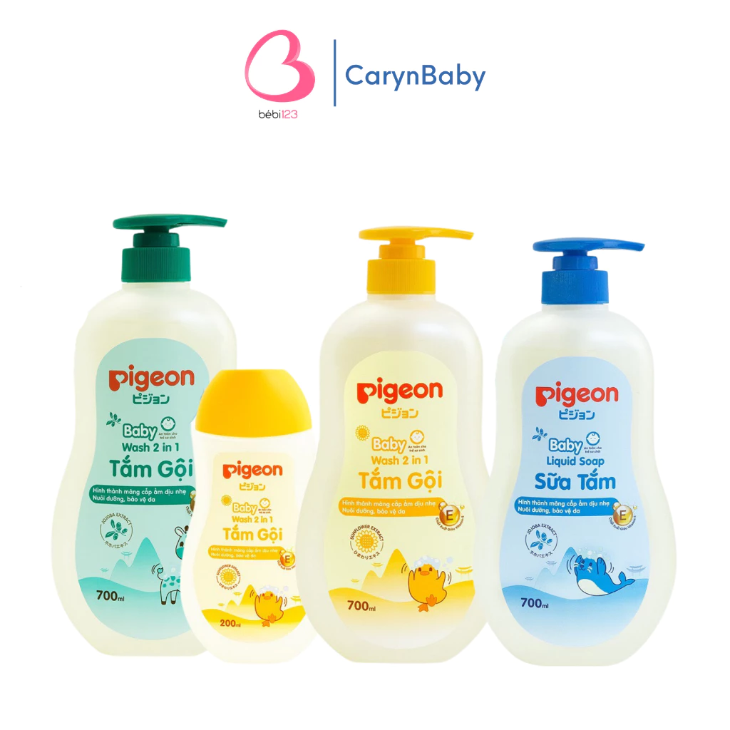 Sữa Tắm Gội Pigeon 2 Trong 1 Hương Hoa Hướng Dương Loại 700ml Cho Bé