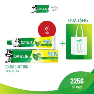 Bộ 4 Kem Đánh Răng Darlie Gấp Đôi Bạc Hà Double Action Fresh Clean 225g