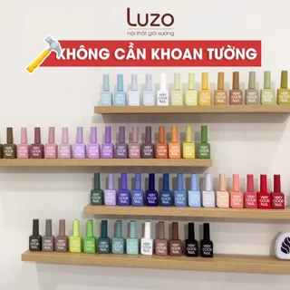 Kệ Sơn Nail Treo Tường Cho Spa Kệ Gắn Tường Để Sơn Móng Cao Cấp Bản Rộng 8cm Có Phụ Kiện Tặng Kèm