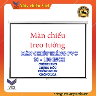 Màn Chiếu Treo Tường Kích Thước Từ 85inch - 136inch (1m52 - 2m44). Vải màn cao cấp trắng sáng chất lượng cao, chính hãng