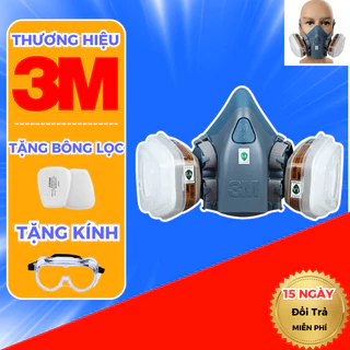 Mặt nạ chống độc 3M 7502, mặt nạ phòng độc, phun thuốc trừ sâu, phun sơn, hóa chất độc hại, sản phẩm cao cấp