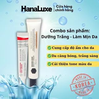 Combo 2 sản phẩm Kem Dưỡng Trắng Da Mặt Tạo Ánh LISSE + Kem Dưỡng Da Mặt Thu Nhỏ Lỗ Chân Lông LISSE Làm Trắng, Nâng Tone