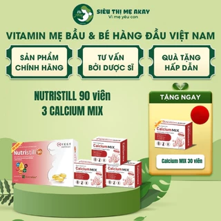 [3 tháng] Combo vitamin bầu và canxi cải tiến cung cấp đủ vitamin và canxi cho mẹ bầu và mẹ sau sinh - Mẹ Akay