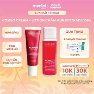 Kem chấm mụn giảm mụn bọc sưng viêm mờ thâm BIOTRADE ACNAUT Cream 15ml