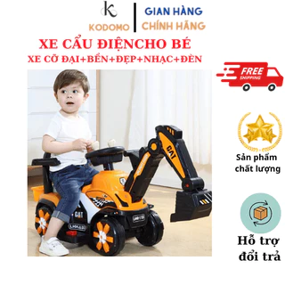 Xe cần cẩu điện, xe máy xúc điện CHẠY BẰNGẮC QUY cho bé cỡ đại có nhạc có đèn loại mới cao cấp. Phù hợp cho bé từ 1-6 tu