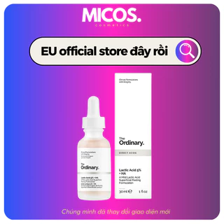 [ Loại 30ml] Serum tẩy da chết Lactic Acid 10% và 5% + HA - The Ordinary - MICOS