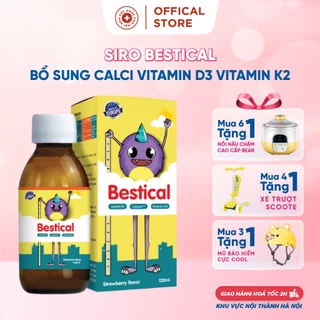 Siro canxi Bestical hỗ trợ bổ sung canxi cho bé, giúp xương răng chắc khỏe chai 120ml