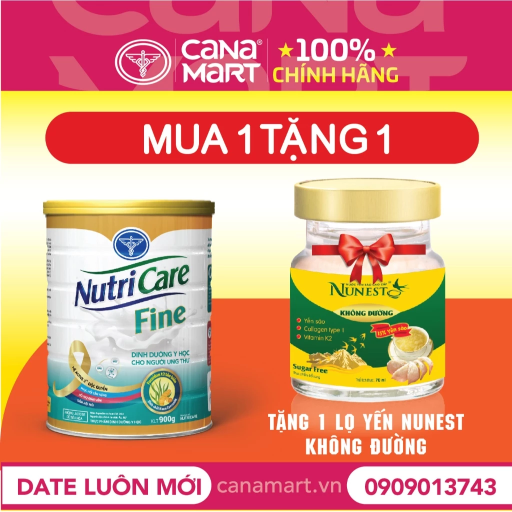 Sữa bột Nutricare Fine dinh dưỡng y học cho người ung thư (900g)