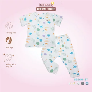 Bộ cộc tay cho bé, quần dài thương hiệu Mẹ & Con+, co giãn, thoải mái, cho bé từ 9 tháng đến 5 tuổi