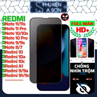 Cường lực chống nhìn trộm Redmi Note 11 Pro 10 Pro 9s 9 Pro Redmi K30 5G K40 K50 Gaming 10 10A  A1 10X 9 9A 9C 9T 8 7 12