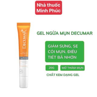 Gel Ngừa Mụn Nano Decumar Advanced 20Gr Hoàn Toàn Mới - Giảm Mụn, Kháng Khuẩn, Giảm Nhanh Tình Trạng Mụn Đỏ