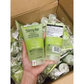 [Nhập khẩu] Sữa rửa mặt Simple Kind To Skin Refreshing Facial Wash Gel 150ml (da dầu)