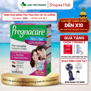 Viên uống tăng khả năng thụ thai Pregnacare Him & Her Conception 60 viên của Anh cho cả vợ và chồng