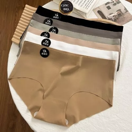 Set 5 Quần Lót Nữ Đúc Su Thun Lạnh Không Đường May Cao Cấp Mềm Mại Kháng Khuẩn Mẫu 7A