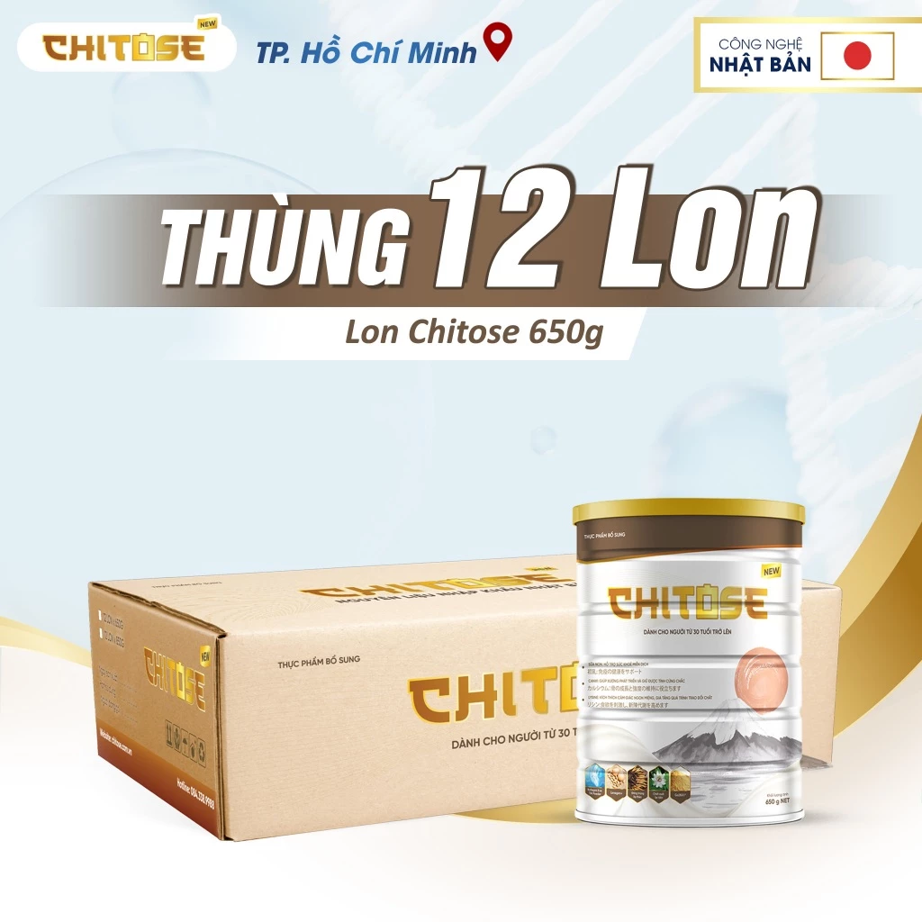 Thùng 12 lon Sữa dinh dưỡng Chitose hỗ trợ sức khoẻ miễn dịch cho người cao tuổi từ Nhật Bản Hiweight