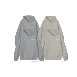 Áo hoodie PLEASURE/ BASIC LOGO form rộng mũ 2 lớp tay phồng chất nỉ bông cotton premium Local Brand