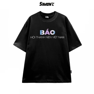 Áo Thun Cổ Tròn Simon'c BÁO ĐỜI - ĐEN Cotton  Nam Nữ Unisex Tay Lỡ Oversize Local Brand