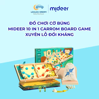 Đồ chơi cờ búng Mideer 10 in 1 Carrom Board Game xuyên lỗ đối kháng