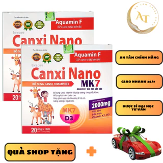 [CHÍNH HÃNG] Canxi Nano MK7 bổ sung canxi Vitamin D3 giúp xương chắc khỏe  Hộp 20 ống