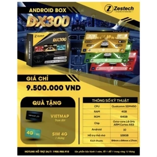 [PASS] Bộ Android Box Zestech DX300 Dành Cho Ô Tô Vietmap S2 [ TẶNG CAMERA HÀNH TRÌNH ] - Bản Mới Nhất 2023