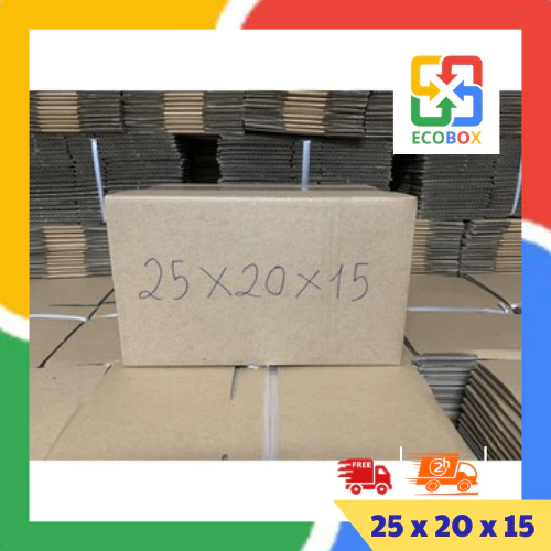 ECOBOX - 25x20x15 COMBO 10 bìa catton, thùng catton đóng gói hàng