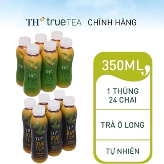 LỐC 6 chai TRÀ XANH - TRÀ Ô LONG TỰ NHIÊN TH TRUE TEA 350ml