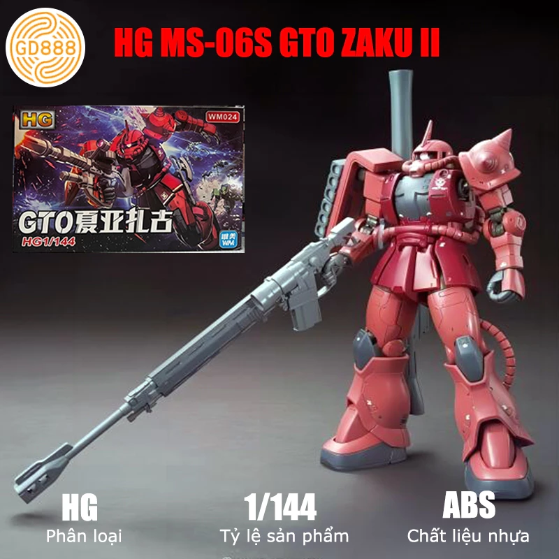 Mô Hình Lắp Ráp HG GTO 1/144 MS-06S Zaku II (Red Comet Ver.)