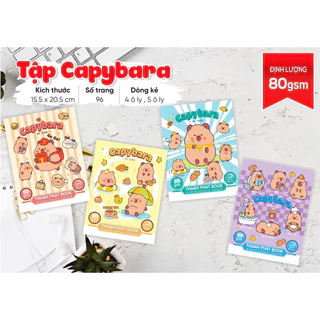 1 Lốc 10 quyển Tập CAPYBARA 96T_cam kết sử dụng giấy cao cấp VIẾT KHÔNG LEM và KHÔNG HẠI MẮT, đúng định lượng giấy 100%