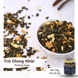 Trà Olong Nhài - Trà Thượng Hạng Thiện Tài Hũ Thủy Tinh 175gram Quà tặng