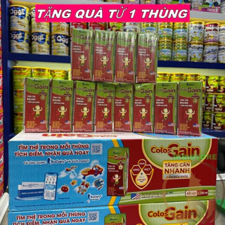 (Tặng Quà, Có Thẻ Cào QR) Sữa Bột Pha Sẵn Colos Gain 180ml_Thùng 48 Hộp (BIBISTORE)