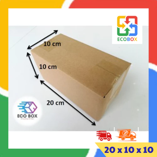 ECOBOX - 20x10x10 COMBO 10 Hộp carton đóng hàng