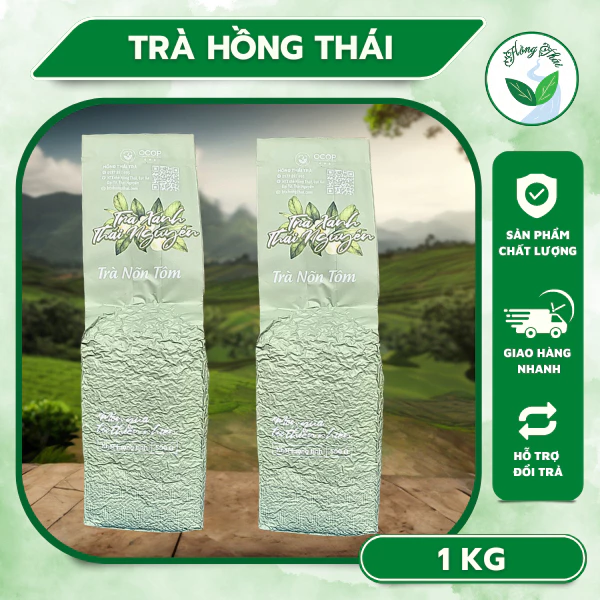 Trà xanh nõn tôm tân cương thái nguyên thơm ngon hảo hạng ( 1kg-2 túi 500g )