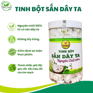 Bột Sắn Dây Ta Nguyên Chất, Trắng, sạch, thơm ngon, thanh nhiệt hộp 500g