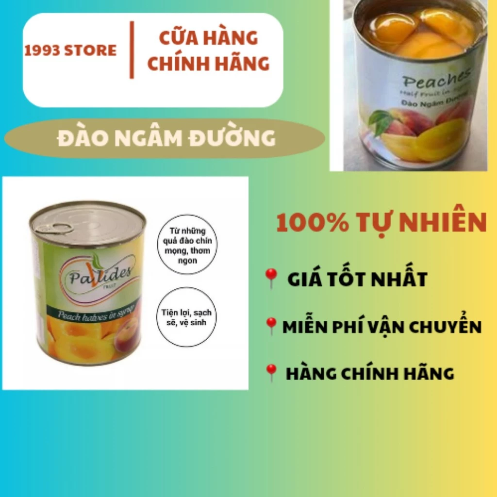 THÙNG Đào ngâm Peaches 825G * 12Lon