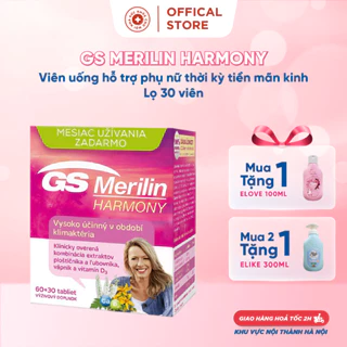 GS Merilin Harmony Hỗ trợ phụ nữ thời kỳ tiên mãn kinh và mãn kinh dẫu hiệu bốc hỏa, nóng bừng, giảm ham muốn