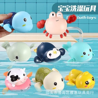 Combo Sỉ Con Ếch Rùa Cua Cá Vịt Dây Cót Tự Bơi Đồ Chơi Tắm Cho Bé