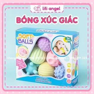 Bóng cho bé chơi, bóng xúc giác giúp phát triển xúc giác, thị giác, thính giác cho bé