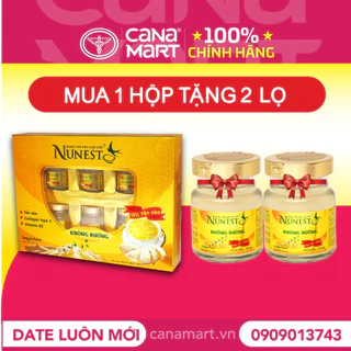 Hộp 6 lọ nước yến Nunest KHÔNG ĐƯỜNG giúp ổn định đường huyết (70ml)