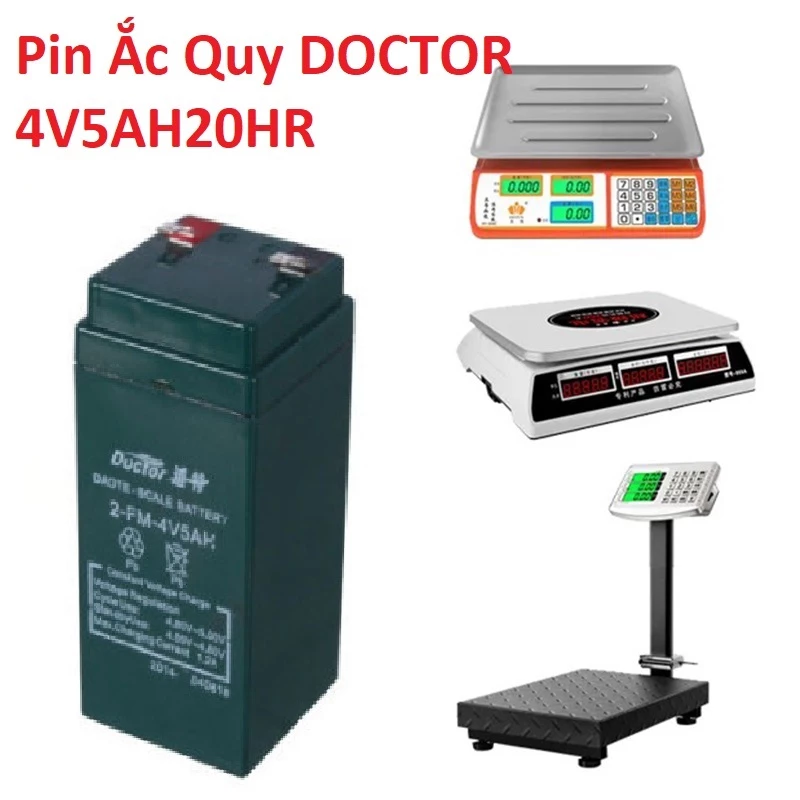 Phụ Kiện Pin  4V4AH20HR Thay Cho Cân Điện Tử, Pin Cân Bàn, Loa Kéo... Bình Ắc Quy Khô Có Thể Sạc Lại PVN6283