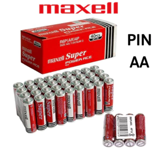 Vỉ 4 viên Pin AA Maxell 2A ( pin tiểu ) carbon Siêu Bền R6P (Đỏ) Maxell Super Power Ace
