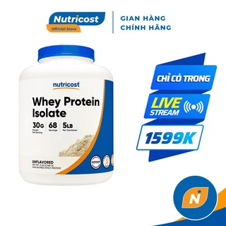 Whey Bổ Sung Protein Nutricost Whey Protein Isolate 5Lbs Giúp Xây Dựng Cơ Bắp