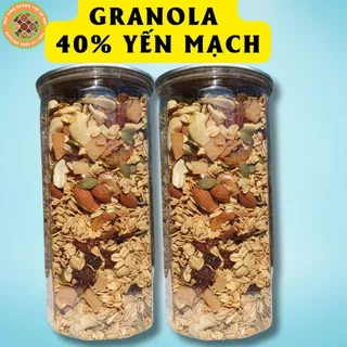 Ngũ Cốc Granola 40% Yến Mạch, Không đường,  Chế độ ăn giảm cân, ăn kiêng, Eat clean