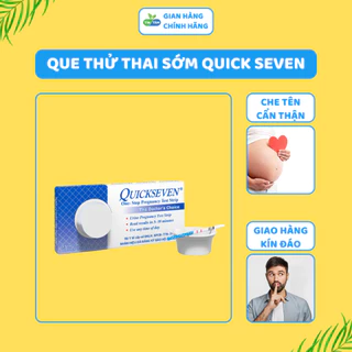 Que thử thai sớm QUICKSEVEN, Nhanh chóng, đơn giản, chính xác, kín đáo, che tên - Hộp 1 que có cốc