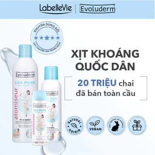 Nước Xịt khoáng Evoluderm Atomiseur Eau Pure dưỡng ẩm, làm dịu da 50ml, 150ml, 400ml