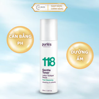 Purles 118 Gentle Toner giúp cân độ PH bằng da, bổ sung độ ẩm cho giúp dưỡng ẩm, làm mềm da