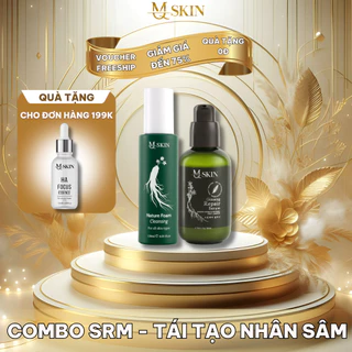 [ TẶNG SERUM HA MINI ] Combo Sữa Rửa Mặt Và Tái Tạo Da Nhân Sâm MQ SKIN - Sạch Mụ.n, Sáng Da