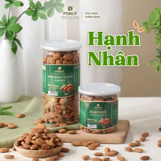 Hạt Hạnh nhân tách vỏ vị tự nhiên Fonut 500g - 250G Nhập khẩu Mỹ, tốt cho mẹ bầu có thể làm bánh nấu sữa