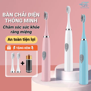 Bàn chải điện chính hãng công nghệ sóng âm hiện đại, loại sạch mảng bám, bàn chải đánh răng điện thông minh