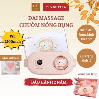 Đai chườm nóng bụng kinh, máy massage 4 chế độ nóng, làm ấm tử cung, đai massage bụng kinh